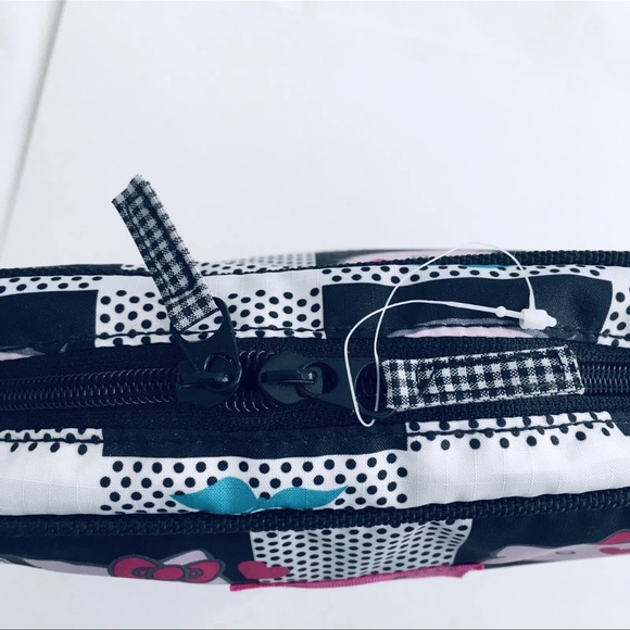 Hello Kitty Travel Organizing Pouch 3 Sections Drawstring, Net & Zipper Sanrio - Picture 10 of 12